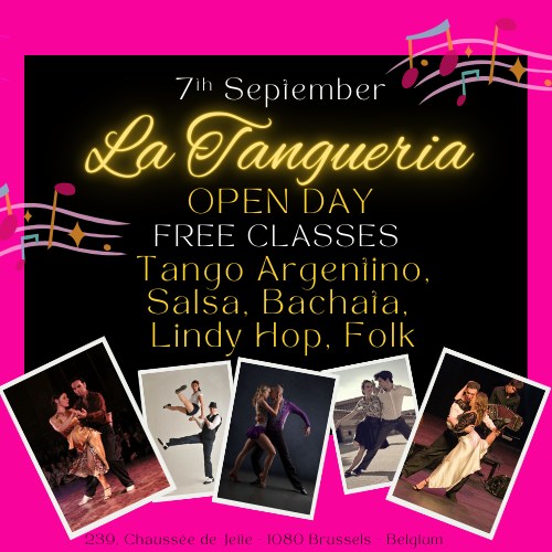 Open Day - Portes Ouvertes - Open deur Tango, Salsa, Bachata, Lindy Hop, Folk