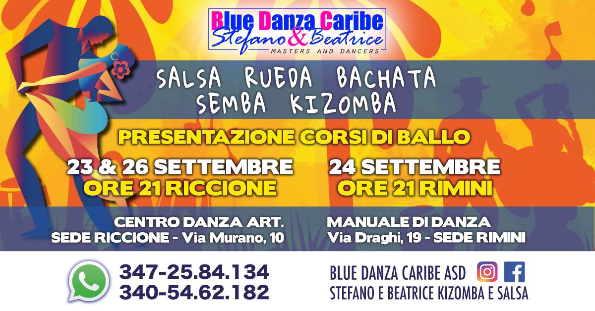 CORSI DI BALLO SALSA BACHATA KIZOMBA_BLUE DANZA CARIBE RICCIONE RIMINI