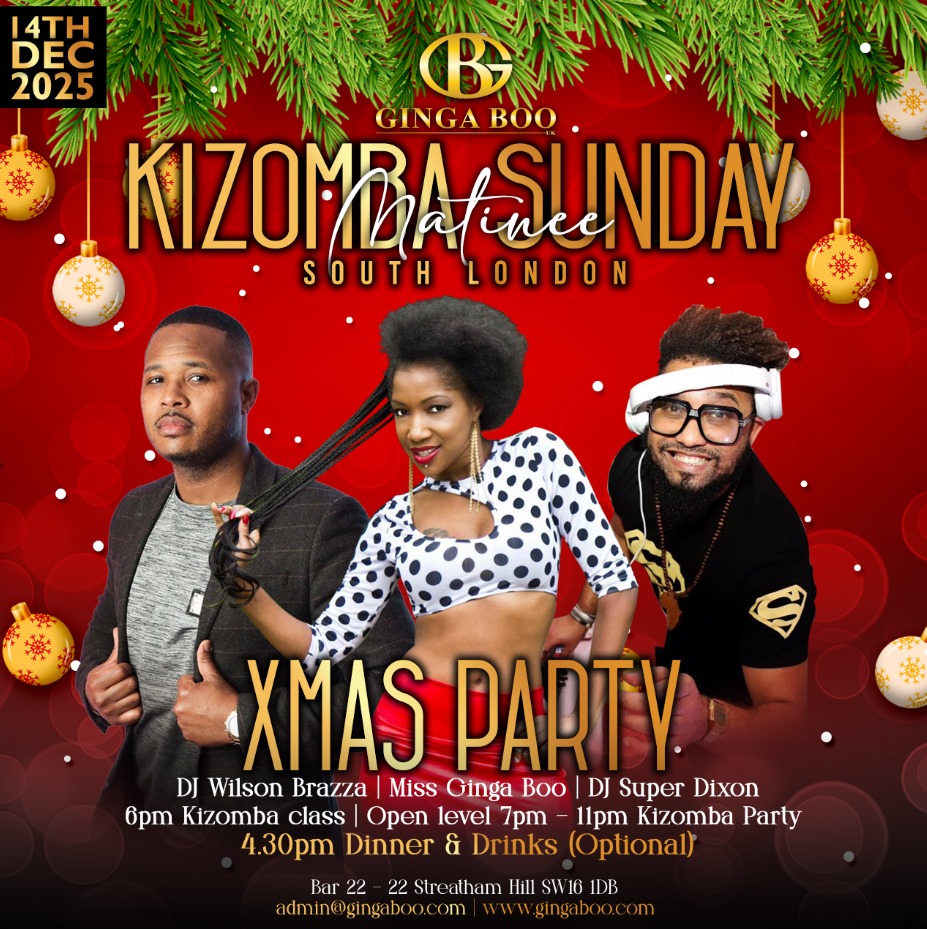Kizomba London π GB Kizomba Sunday Matinee π§π½βππ Xmas Party π South London π π§π½βπ