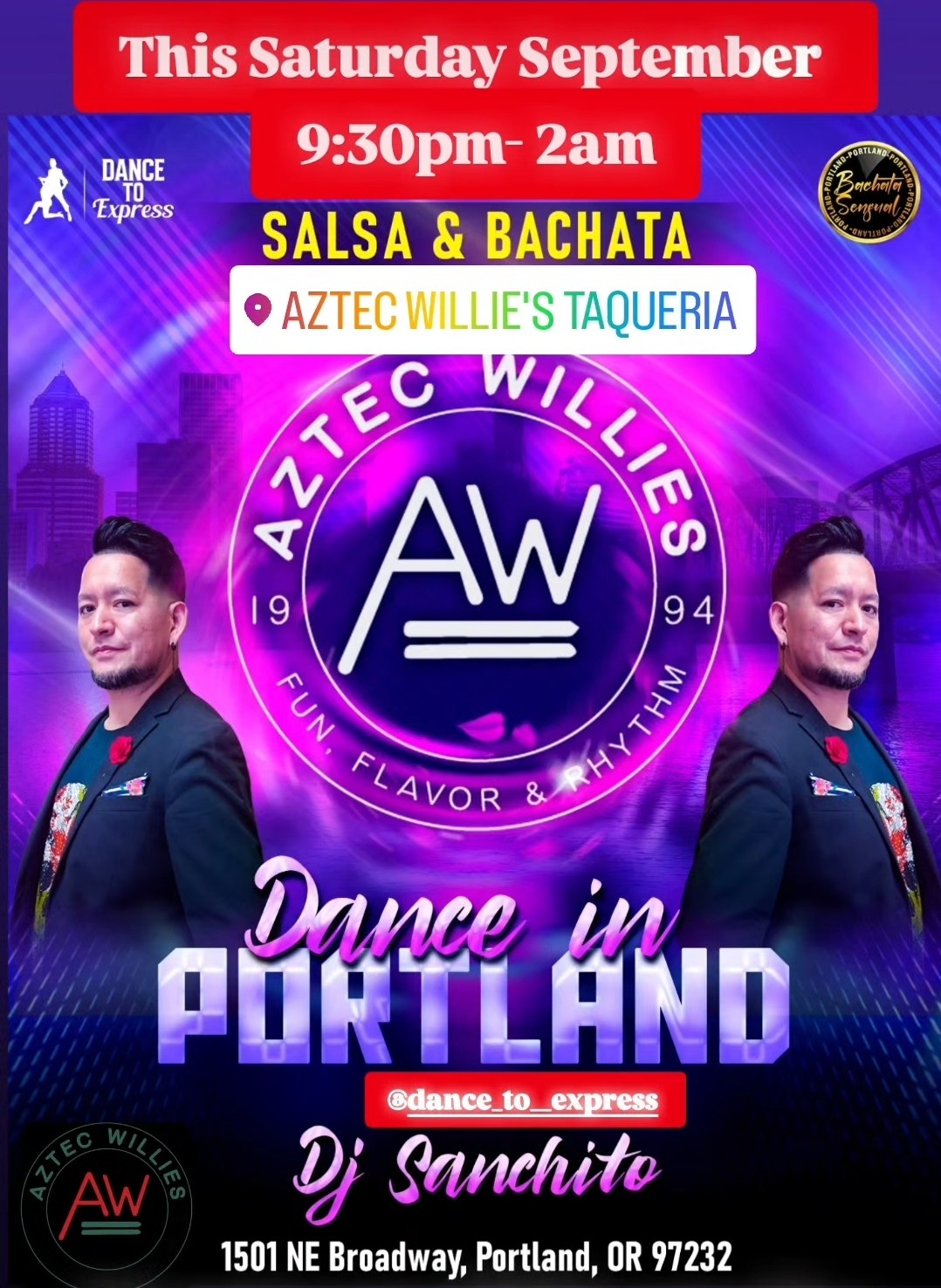 Bachata y Salsa at Aztecs Willie's