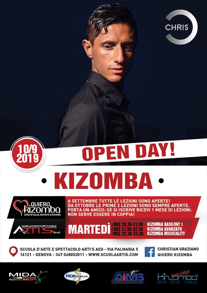 Nuovi Corsi by Chris "QuieroKizomba" - OPEN DAY Arti'S