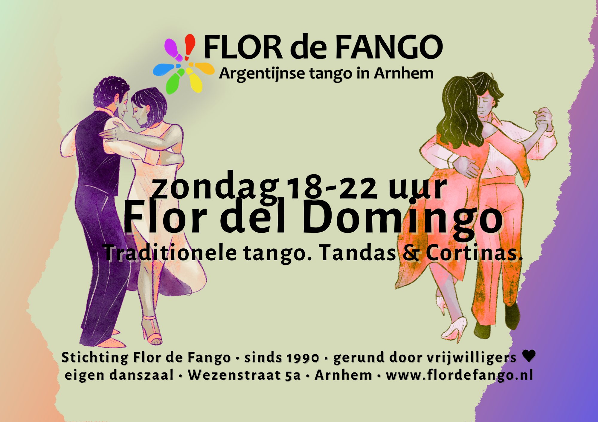 ZO 16 AUG - Flor del Domingo - DJ 21 tandas & cortinas 100% Traditioneel