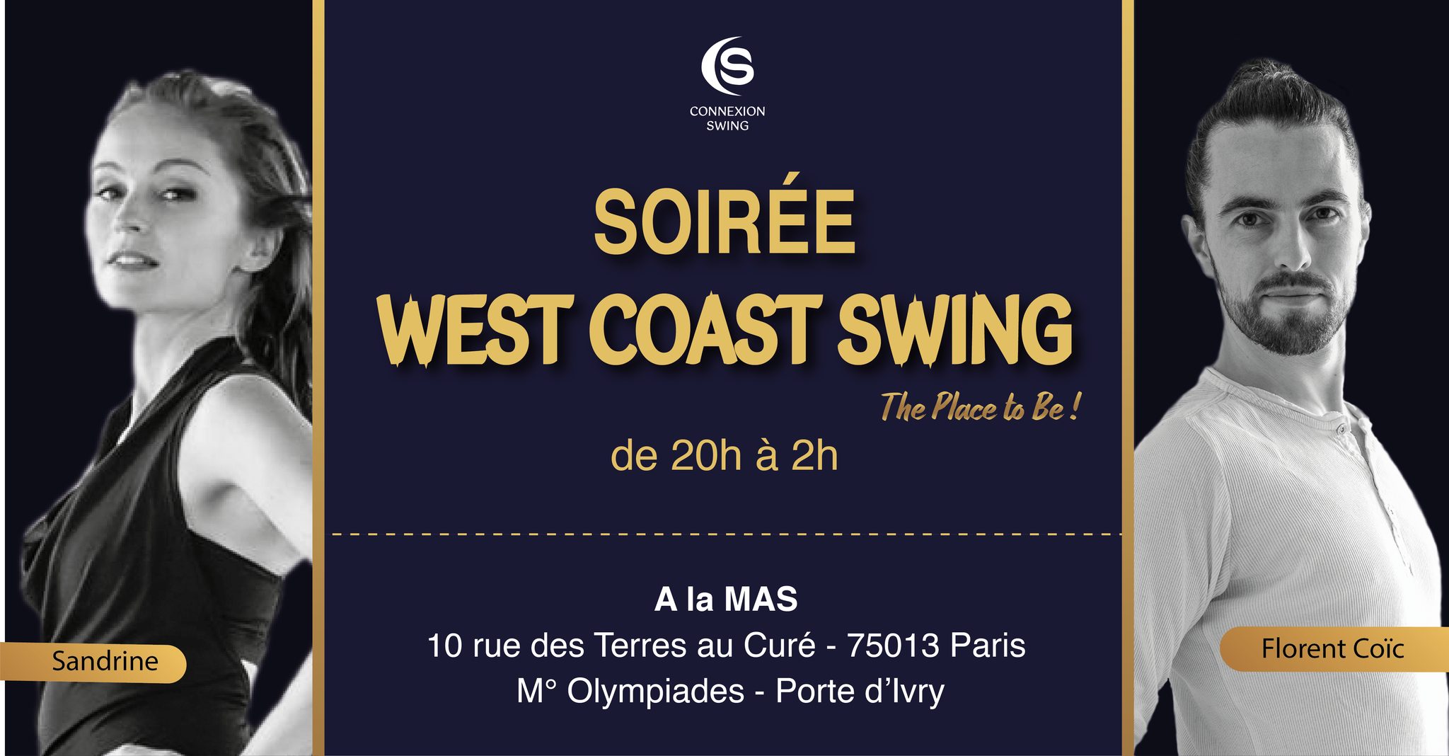 Soirée Connexion Swing "The Place to Be !" avec Sandrine & Florent Coic