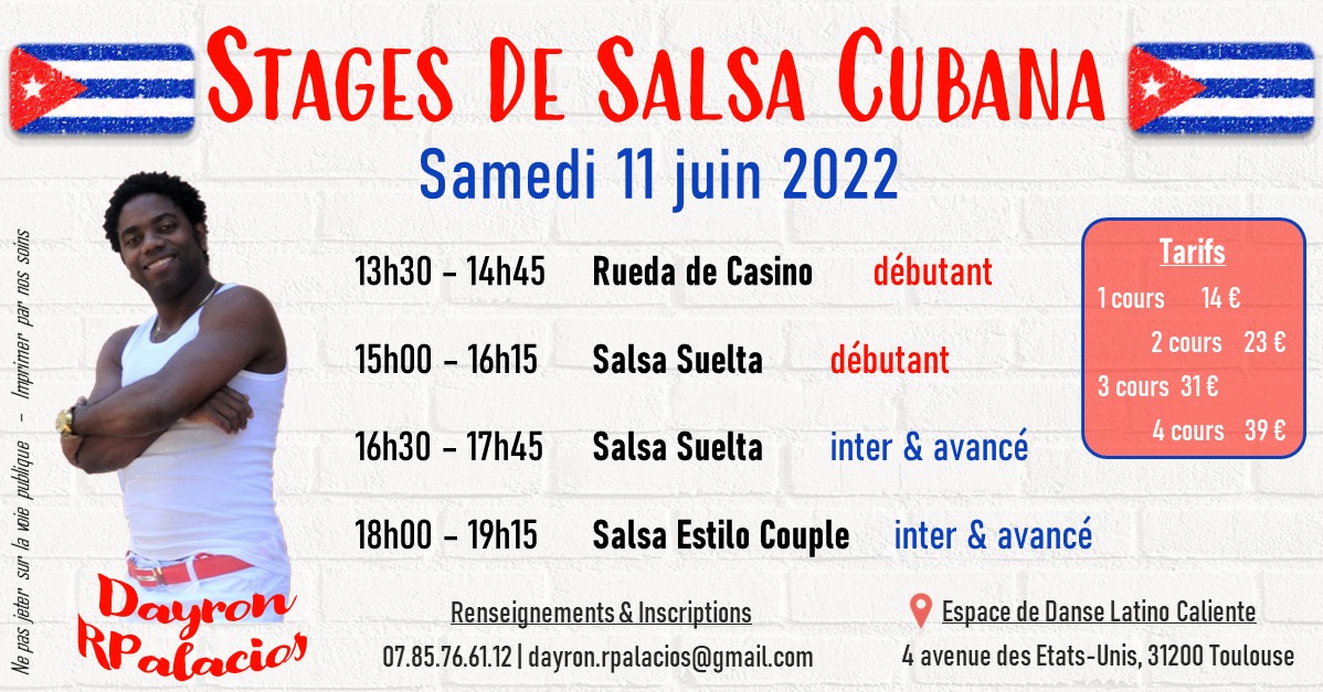 Stages de Salsa Cubana - Dayron RPalacios