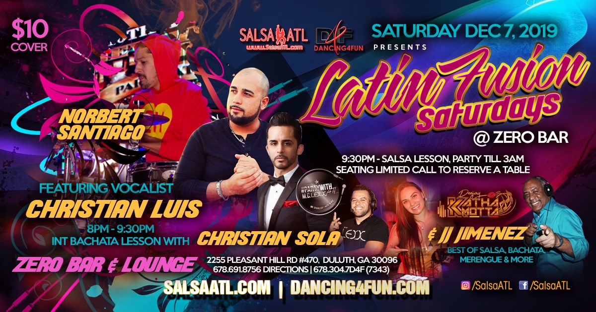 Latin Fusion Saturdays - Live music vocalist Christian Luis