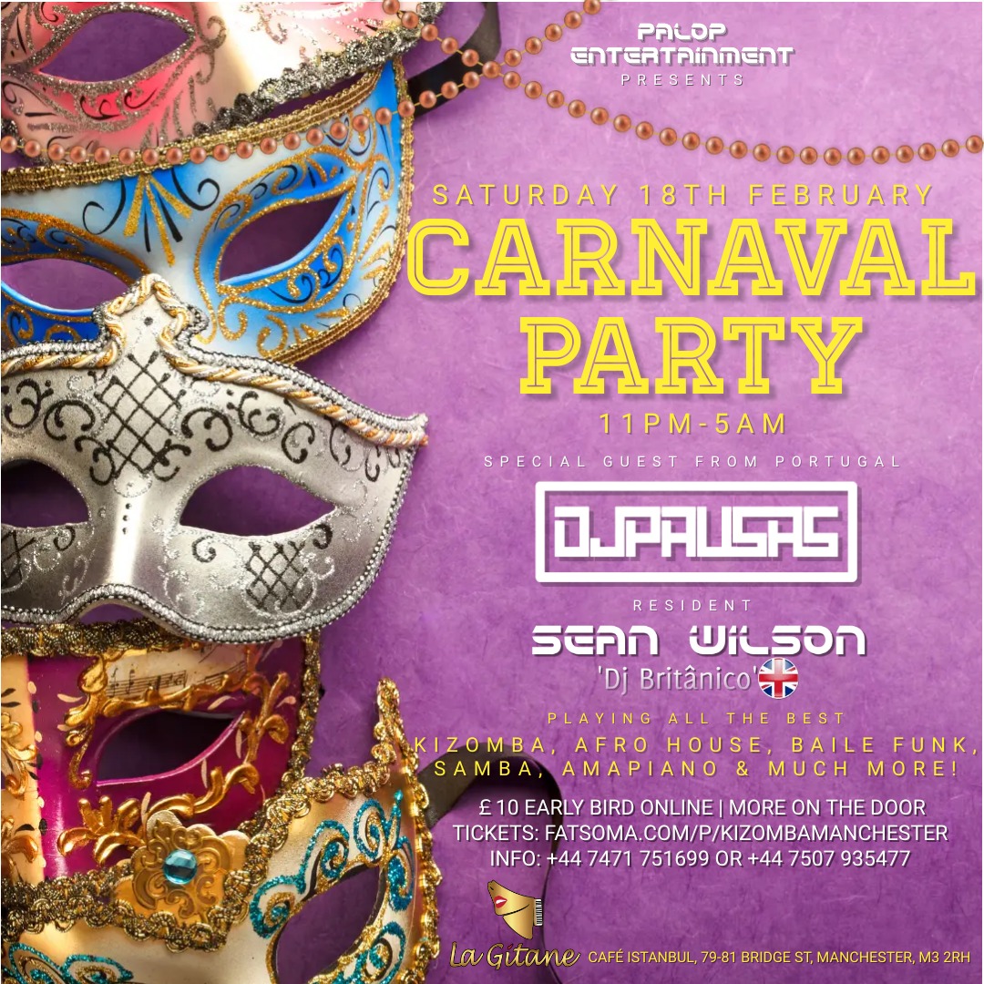 Carnaval Party with Dj Pausas & Sean Wilson at La Gitane