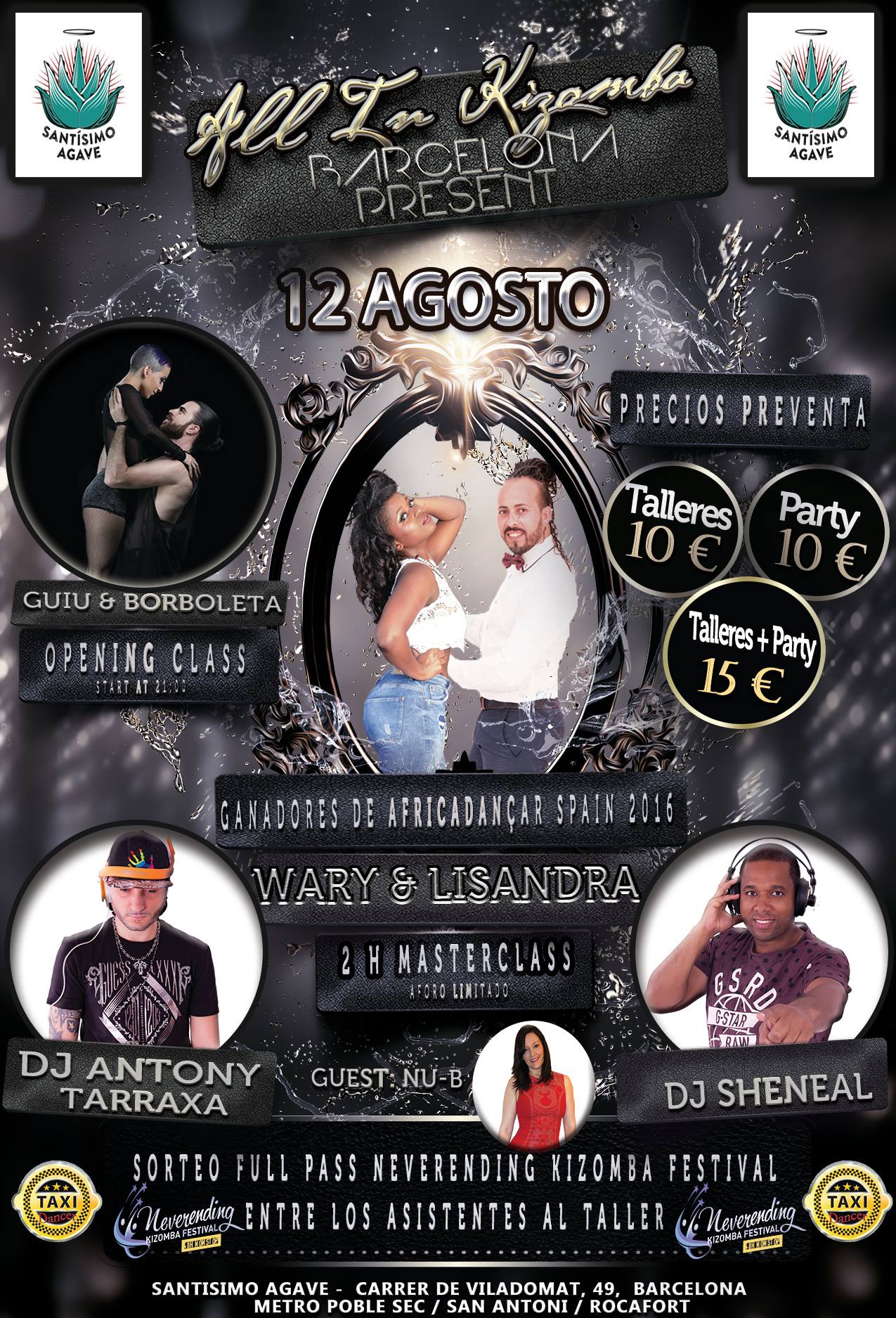 Sabado 12 Agosto Kizomba Barcelona ( Saturday Kizomba )