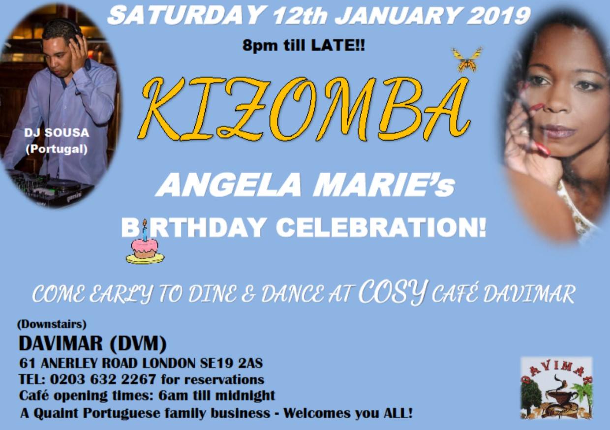 DVM presents a Free Noite of Kizomba & Angela M's Birthday Party