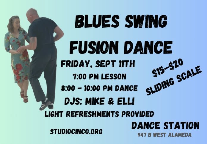 Blues Swing Fusion Friday Sept 11 Party!