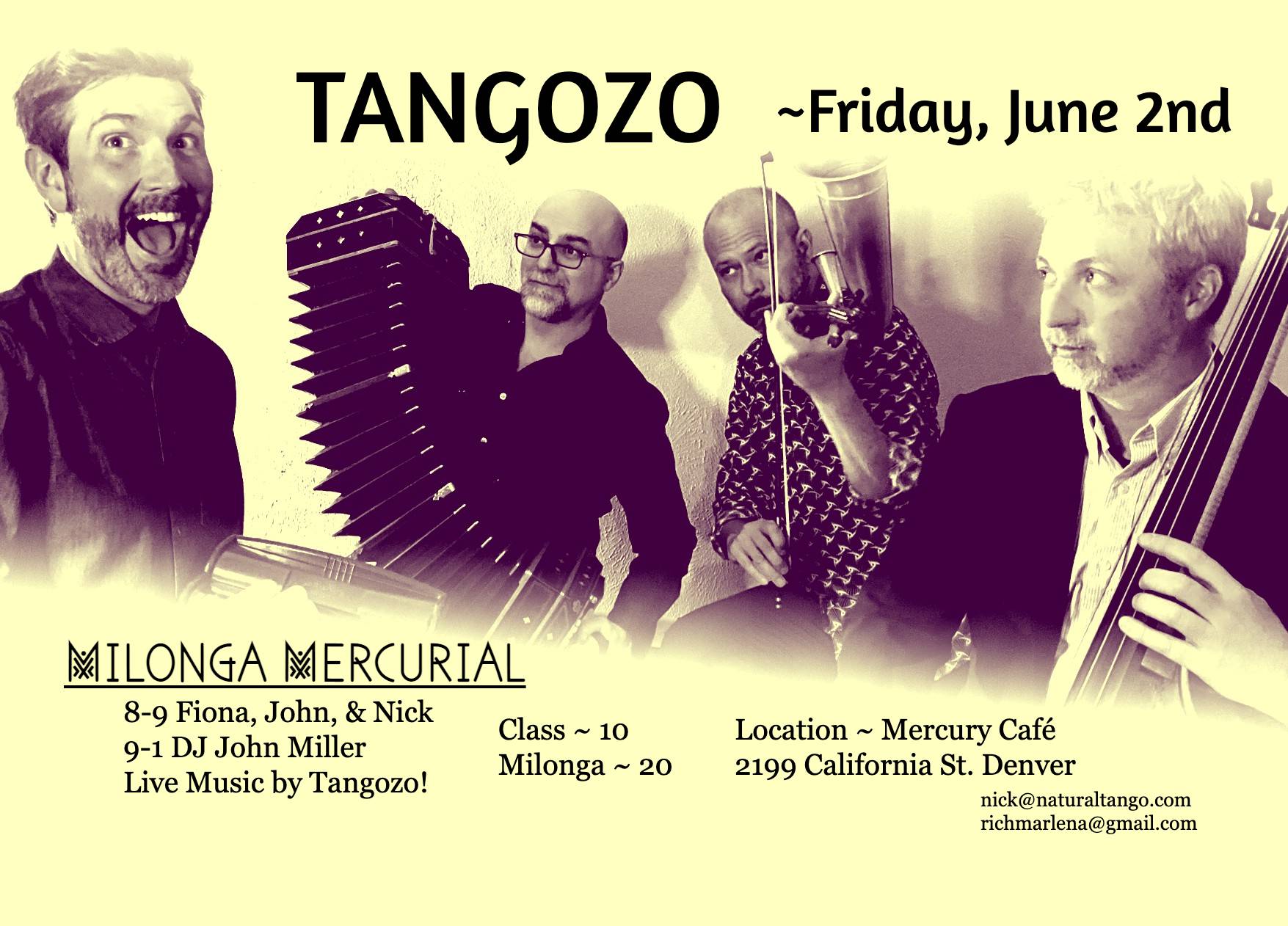 Milonga Mercurial w TANGOZO!