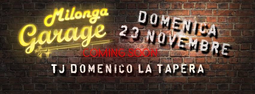 >>> MILONGA GARAGE: Domenica 23 Novembre BALLALA CON NOI!