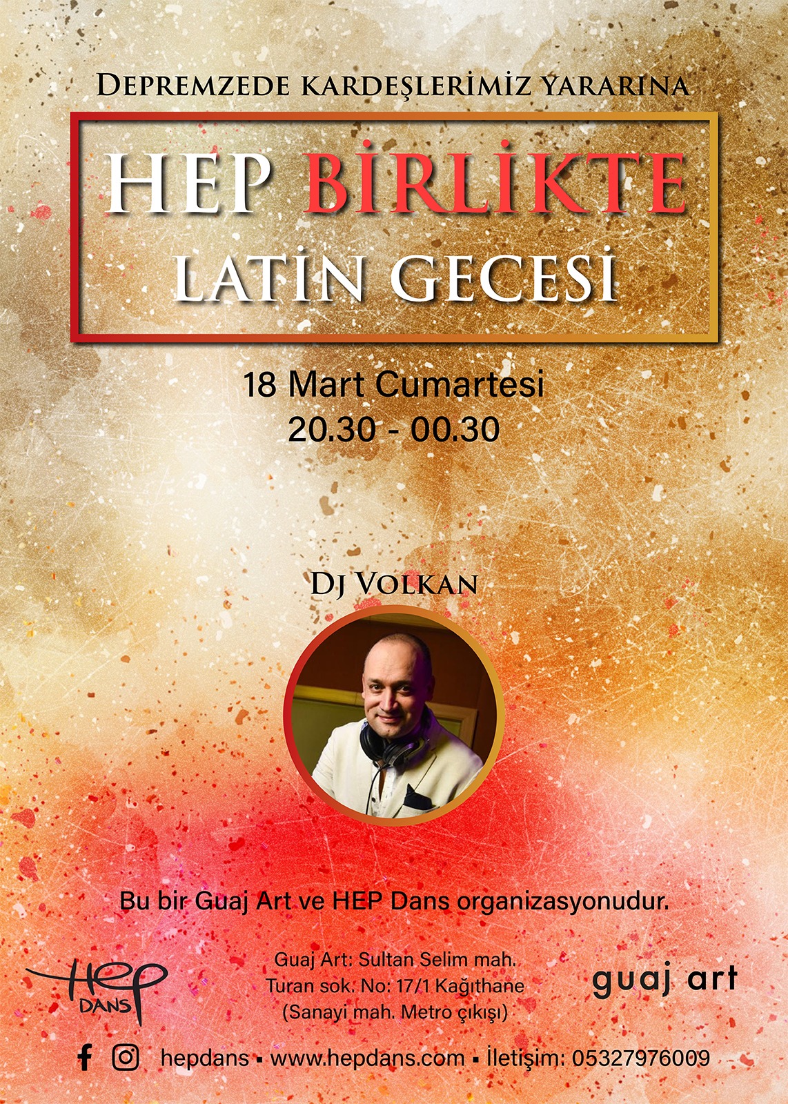 HEP Birlikte Latin Gecesi 18 Mart Cumartesi Guaj Art