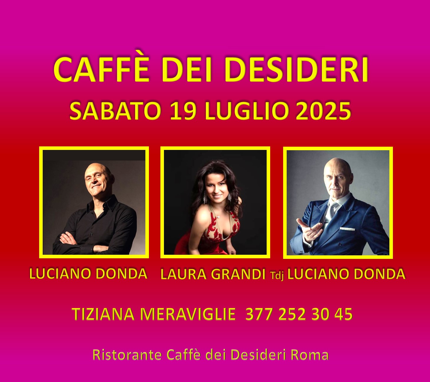 ❤ CAFFE' DEI DESIDERI Tdj LUCIANO DONDA lezione maestri LAURA GRANDI e LUCIANO DONDA