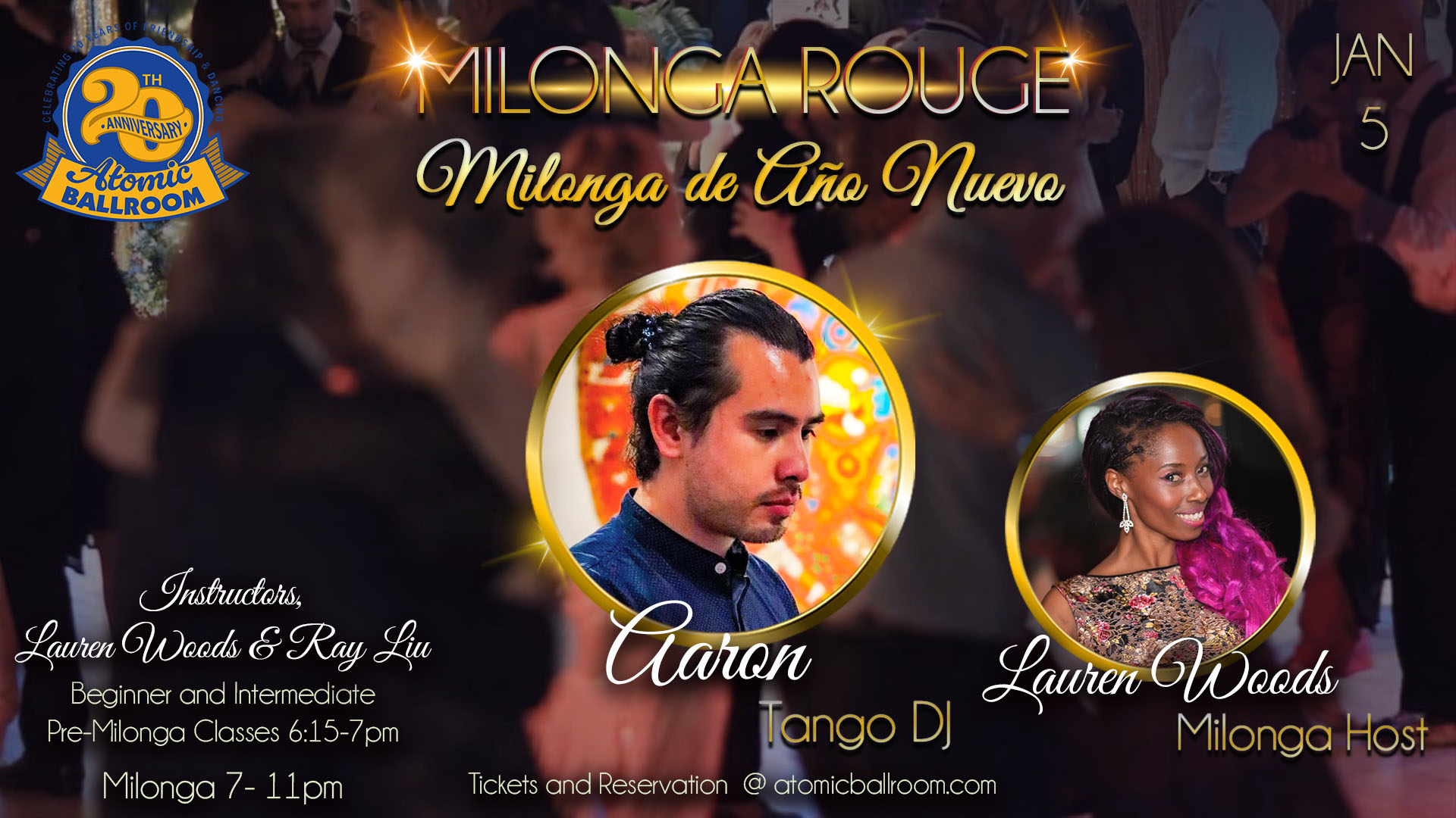 Milonga Rouge • Milonga de Año Nuevo 2025! • Atomic Ballroom