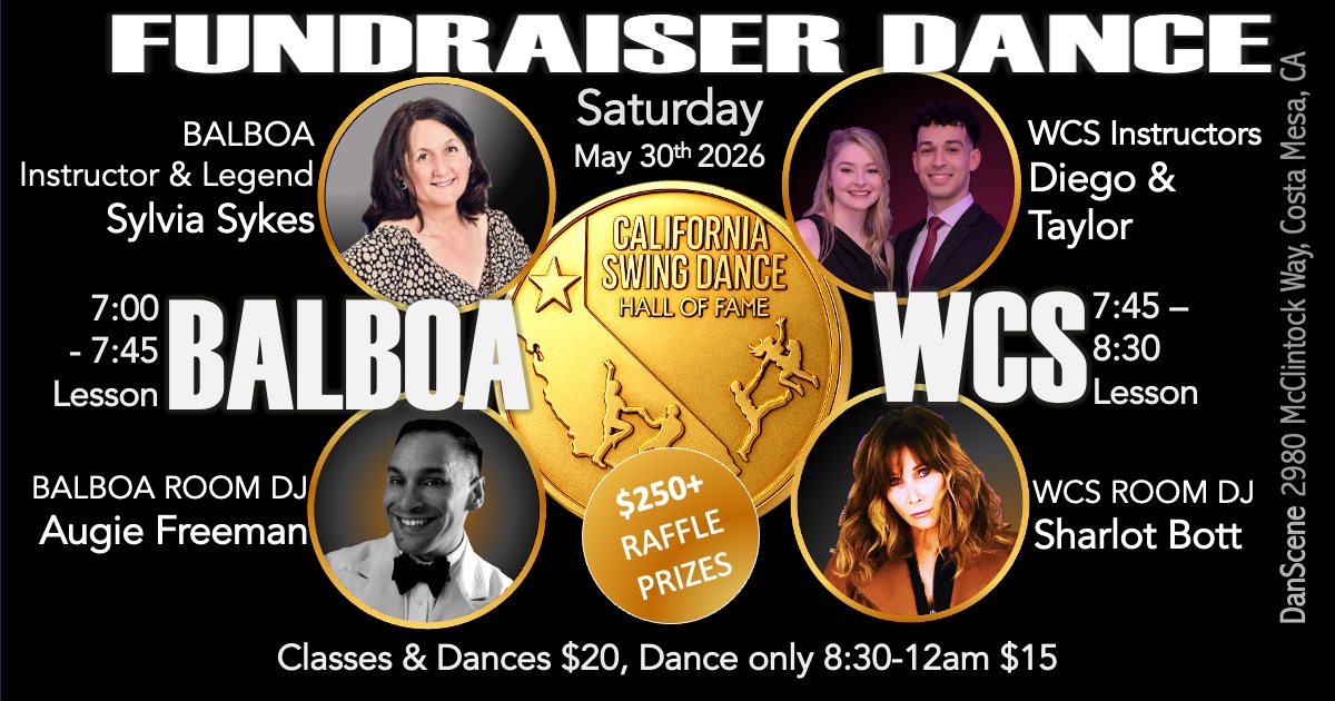 California Swing Dance Hall of Fame Fundraiser Two Events in One!