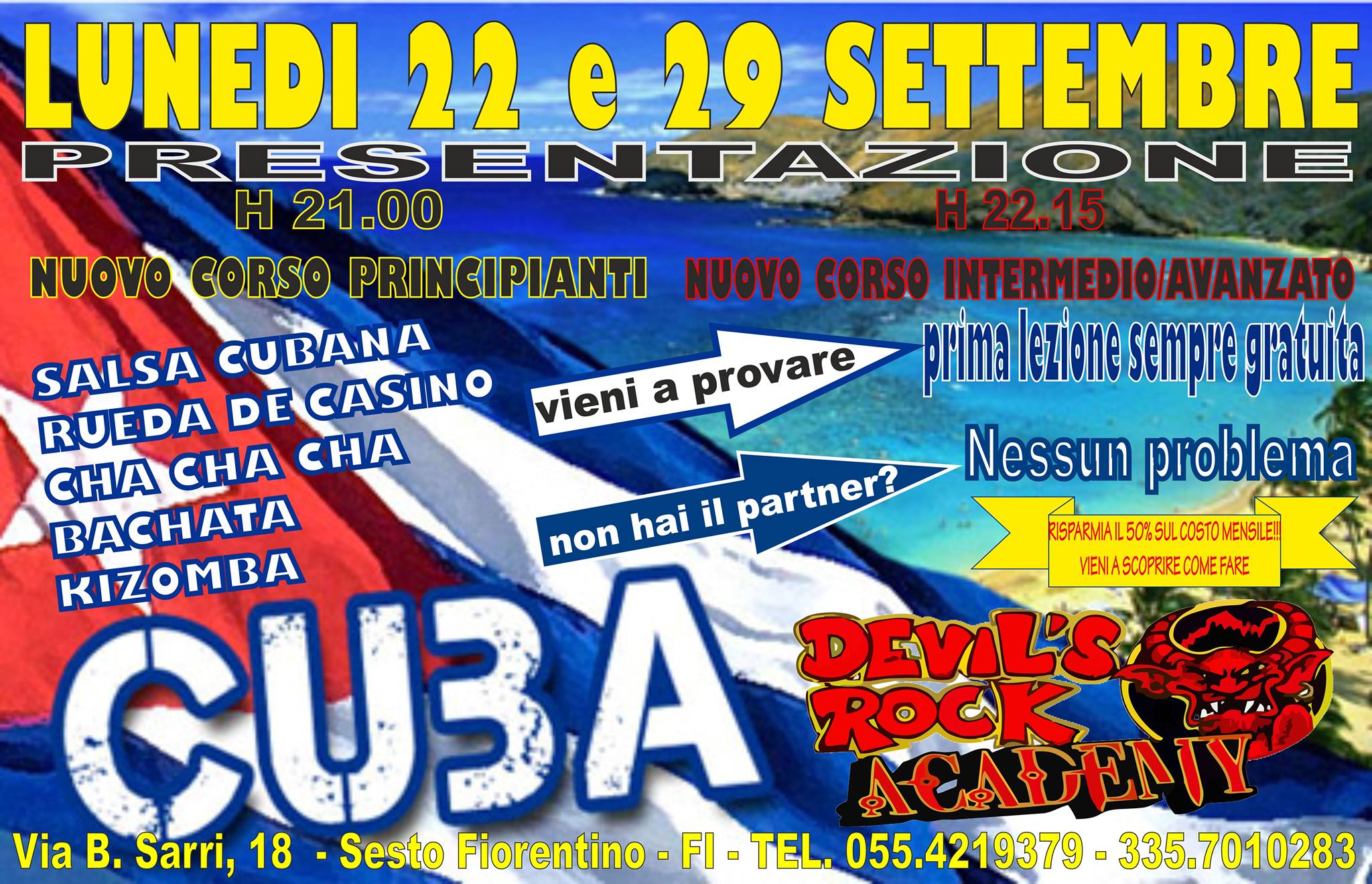 CORSI SALSA CUBANA DEVILS ROCK SESTO FIORENTINO