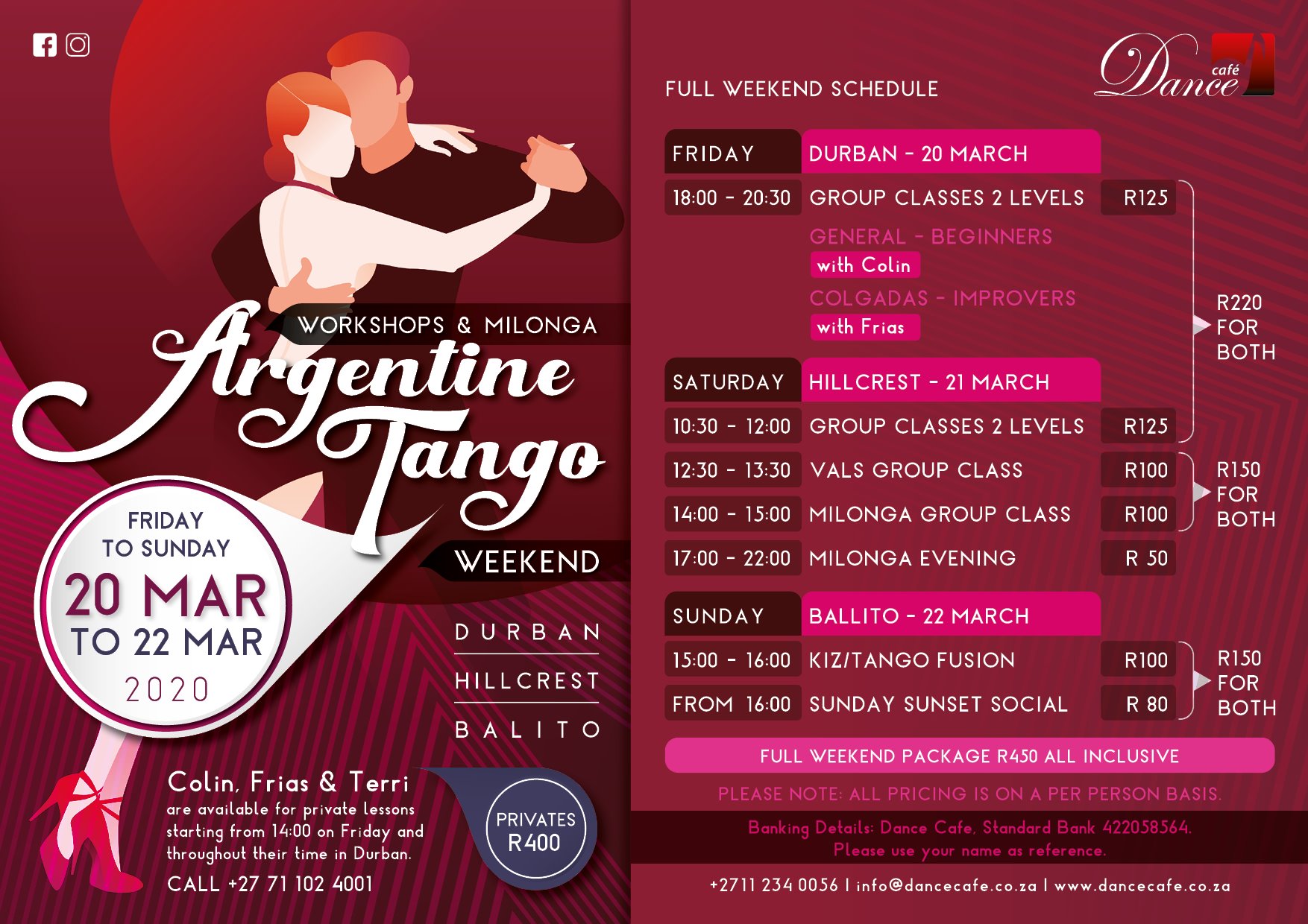 Argentine Tango Durban Weekend