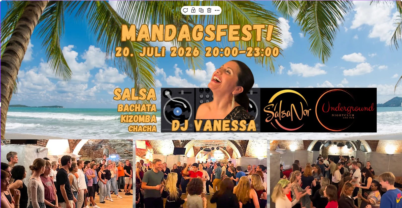 MandagsFest@Underground 20. July - with DJ VANESSA!