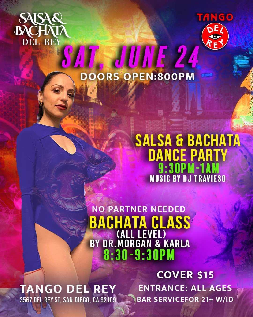 Salsa & Bachata del Rey SAT, Jun 24