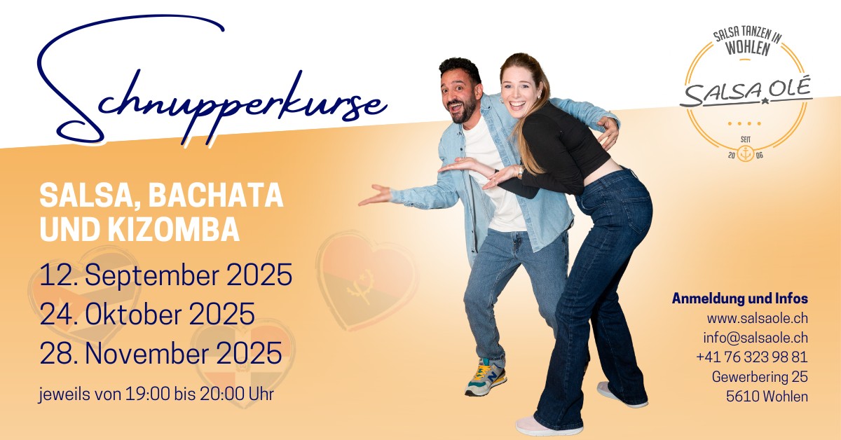 SALSA, BACHATA und KIZOMBA Schnupperkurse