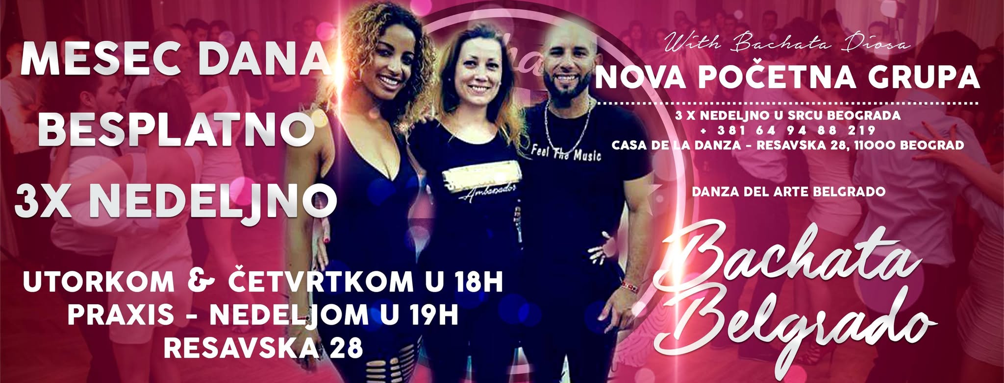 Nova Početna Grupa Bachate - Uto & Čet u 18h Nedeljom u 19h