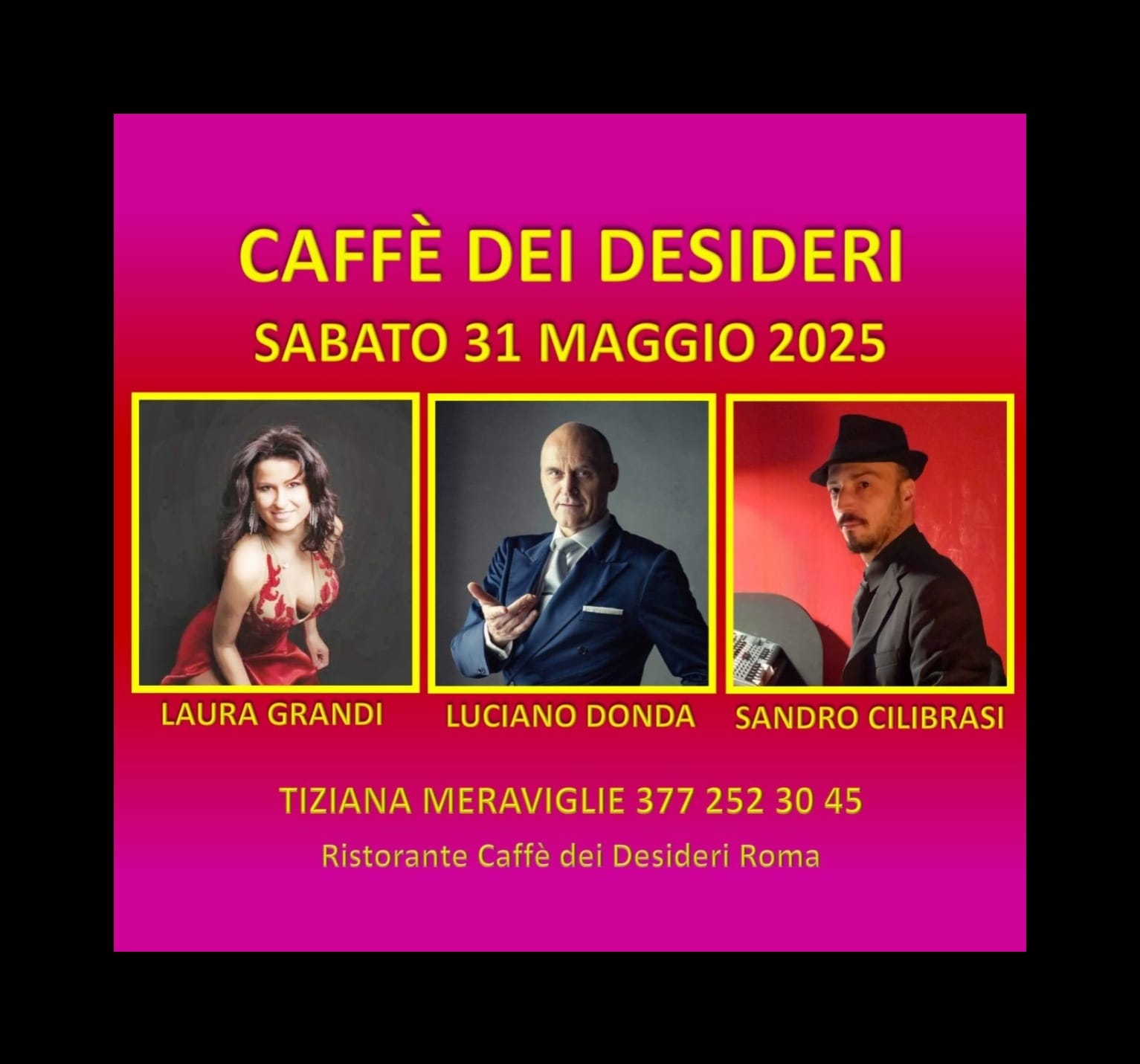 ❤ CAFFE' DEI DESIDERI Tdj SANDRO CILIBRASI lezione maestri LAURA GRANDI e LUCIANO DONDA