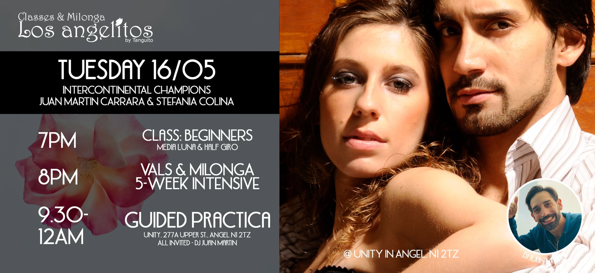 16 05 VALS & MILONGA INTENSIVE with Juan Martin and Stefania + Guided Practica