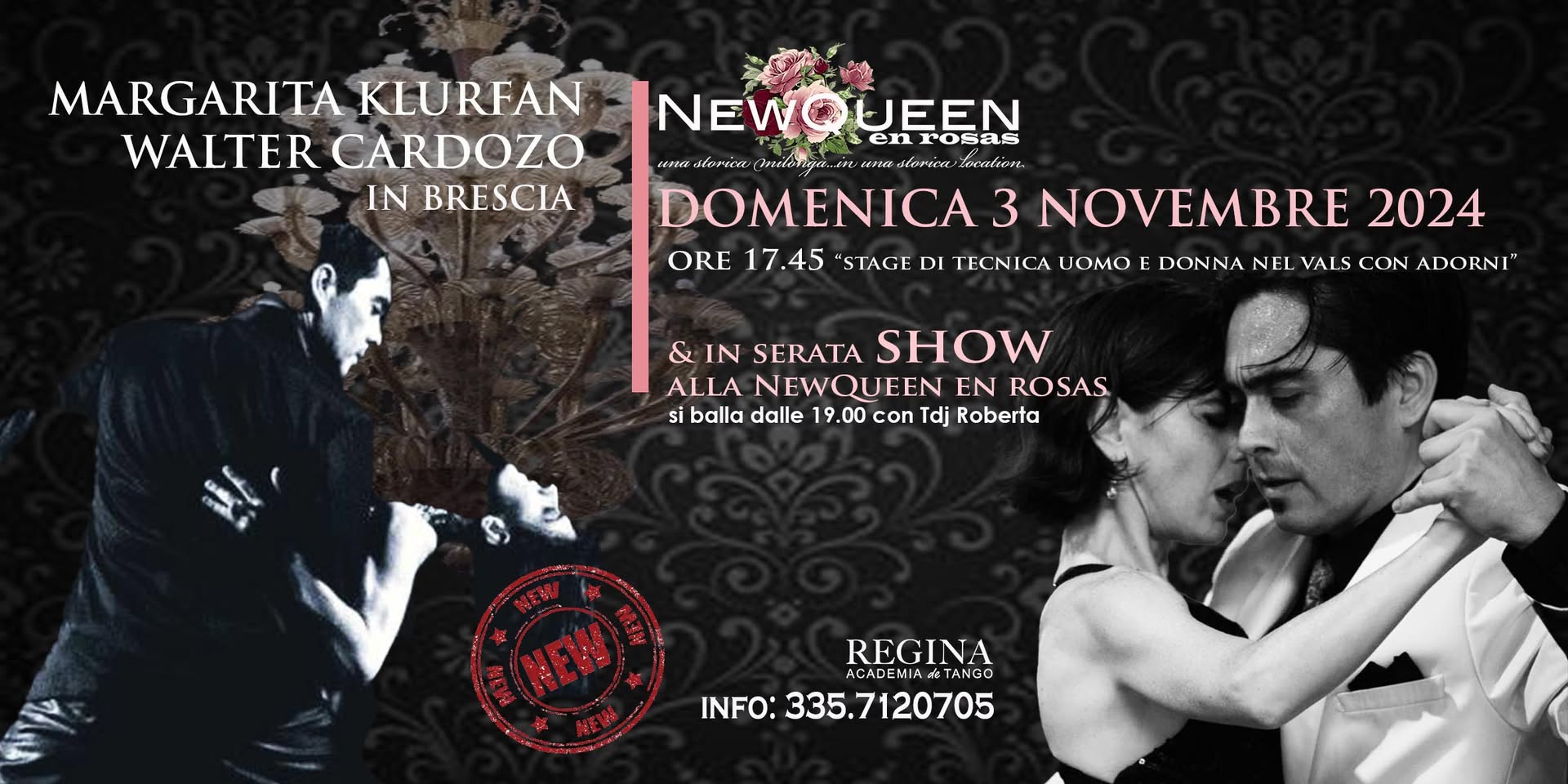 Margarita Klurfan y Walter Cardozo alla NewQueen En Rosas!