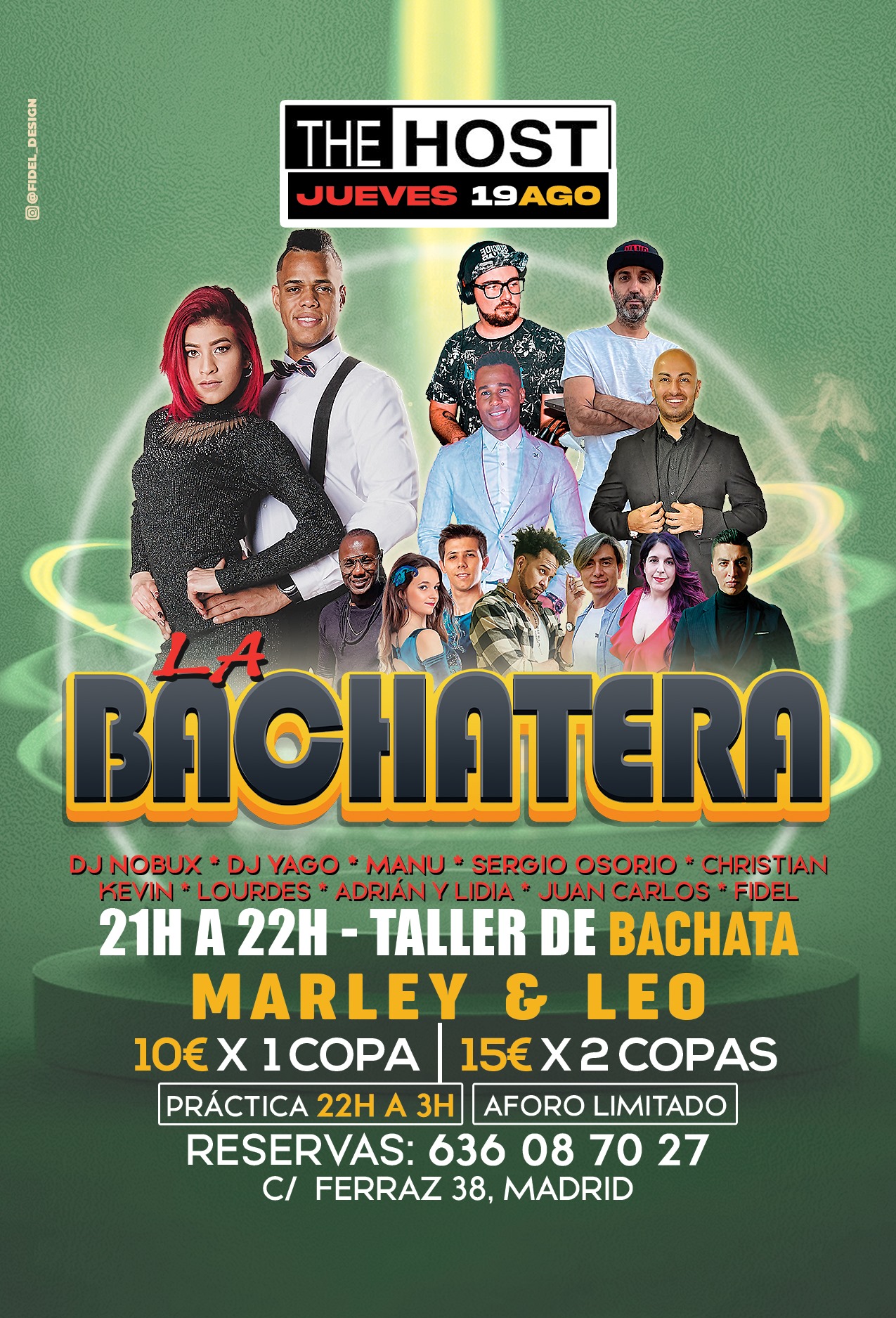 LA BACHATERA JUEVES 19 DE AGOSTO EN THE HOST MADRID