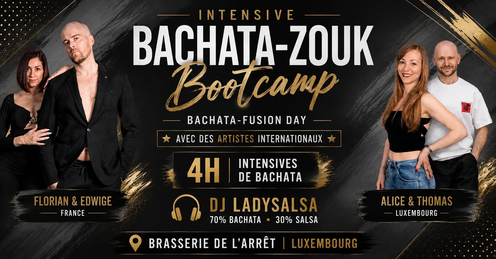 En exclusivité! Flo&Edwige (F) artistes de BACHATA internationaux Alice et Thomas DJ Ladysalsa