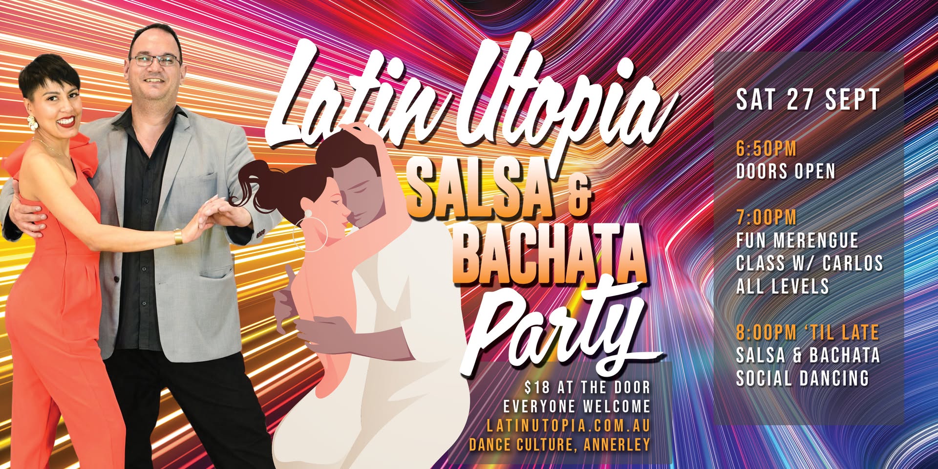 Latin Utopia Salsa & Bachata Party Includes just-for-fun Merengue class with Carlos Galliano