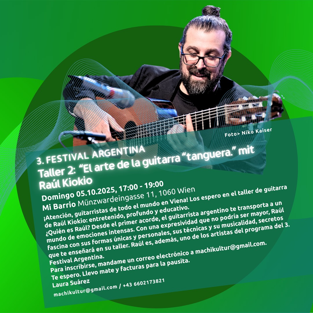 Taller 2: “El arte de la guitarra tanguera.” con Raúl Kiokio