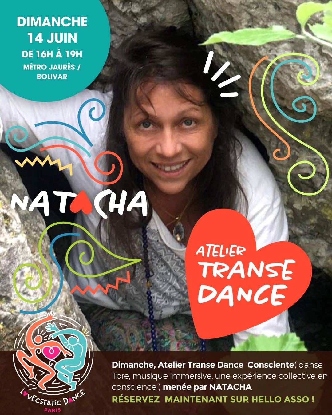 Transe Danse Consciente à Paris • Atelier avec Natacha • Dimanche 14 Juin