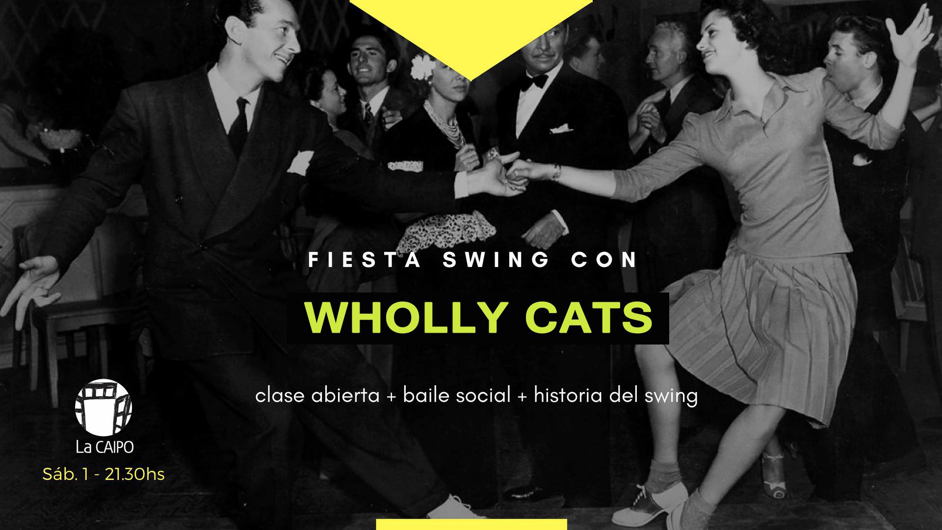 ¡Fiesta swing: historia + clase abierta y música en vivo!