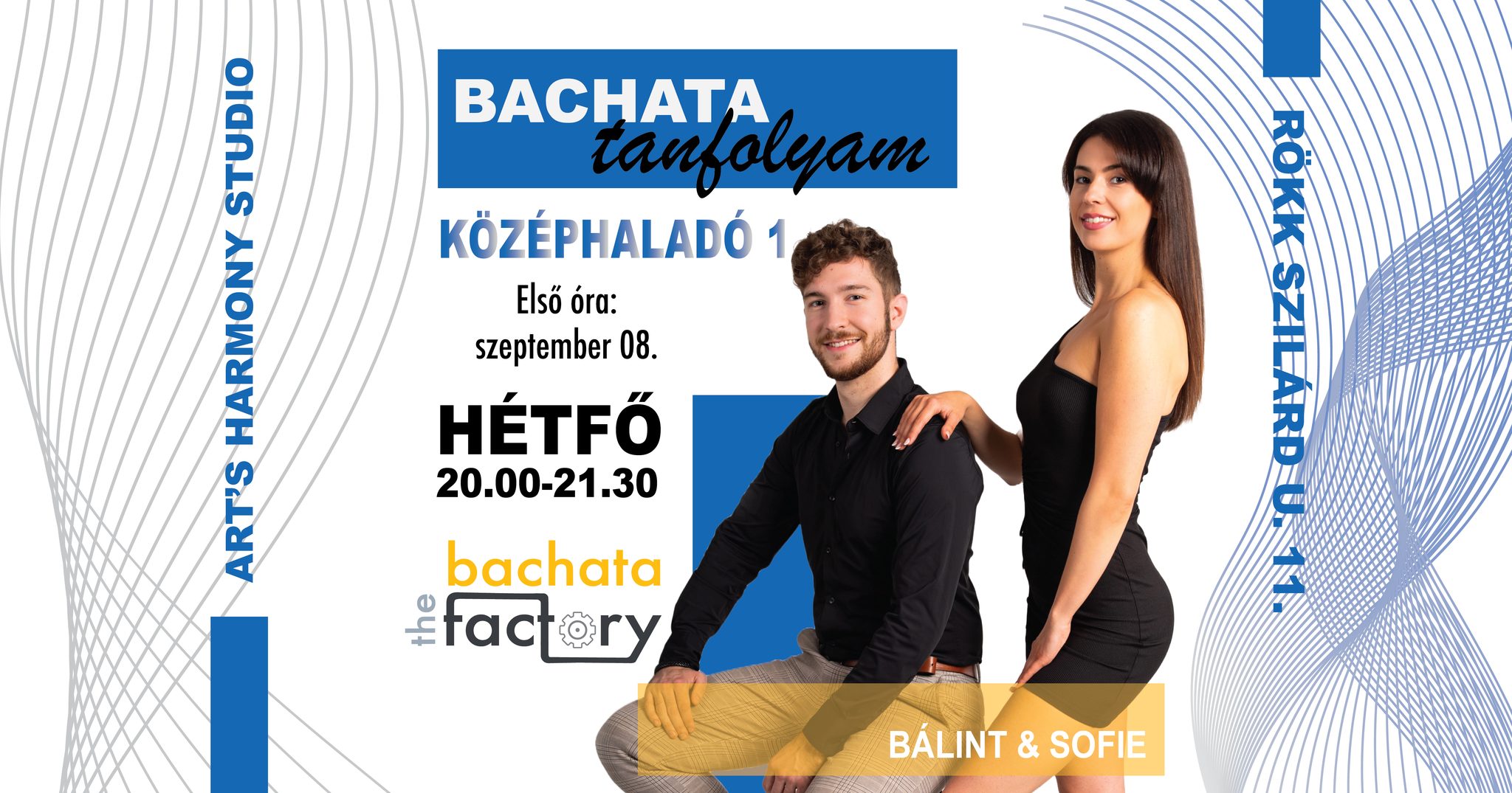 KÖZÉPHALADÓ-1 BACHATA tanfolyam Bálint&Sofie Bachata Factory