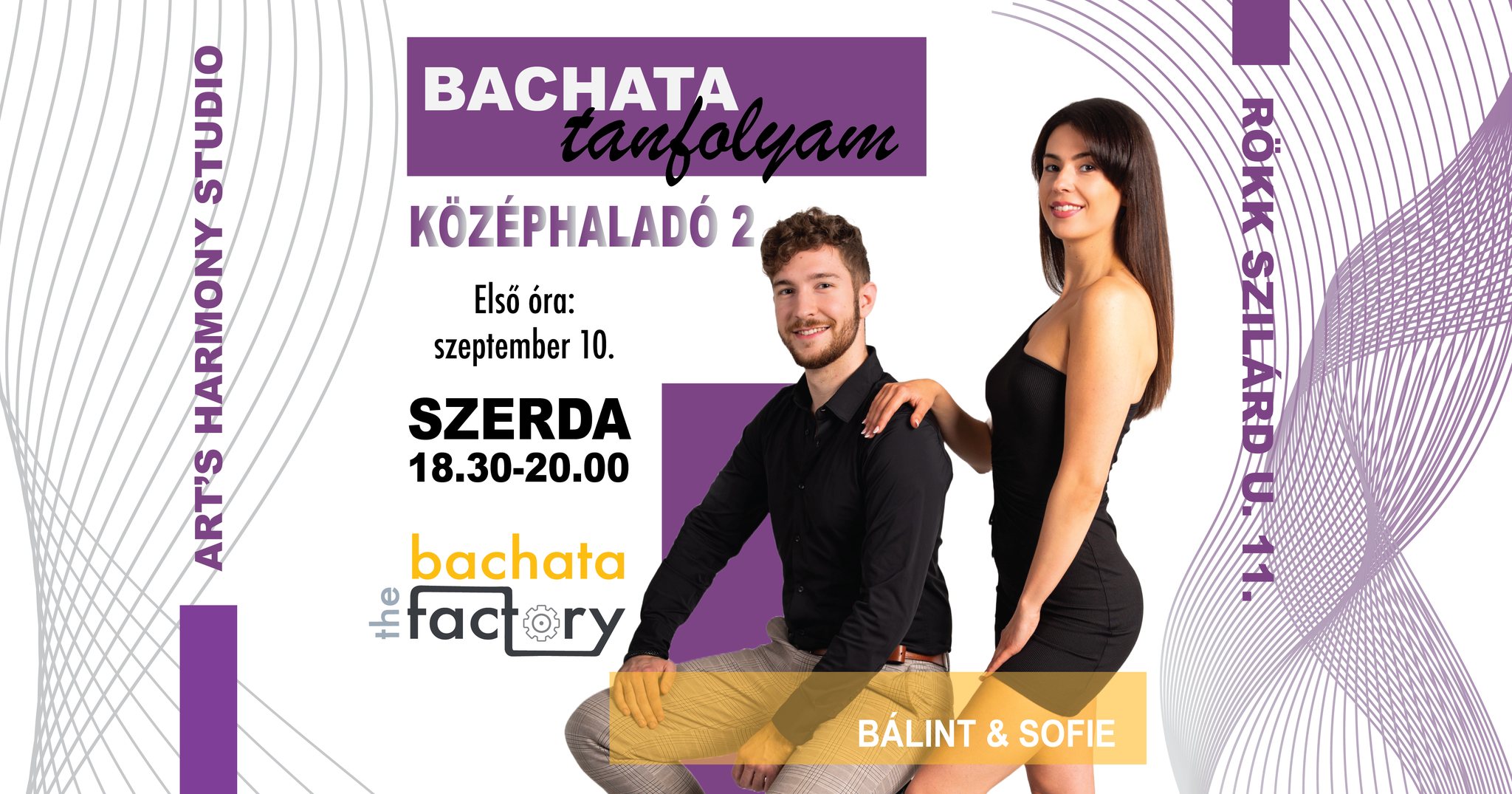 KÖZÉPHALADÓ-2 BACHATA tanfolyam Bálint&Sofie Bachata Factory