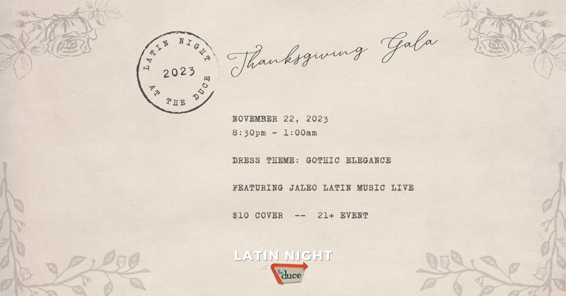 Thanksgiving Gala 2023 w Jaleo Latin Music