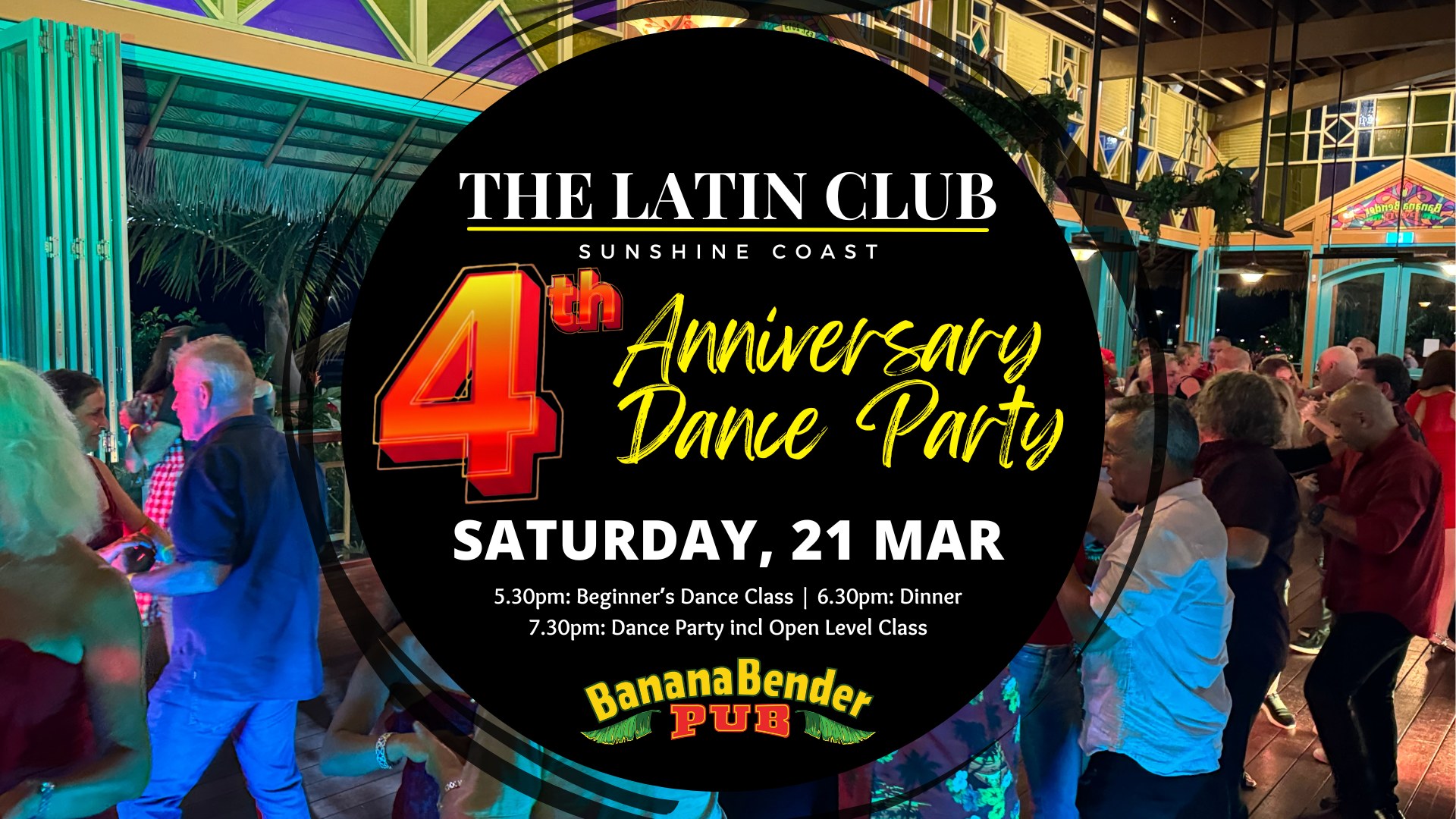 The Latin Club Sunshine Coastโs 4th Anniversary Party! 21st March