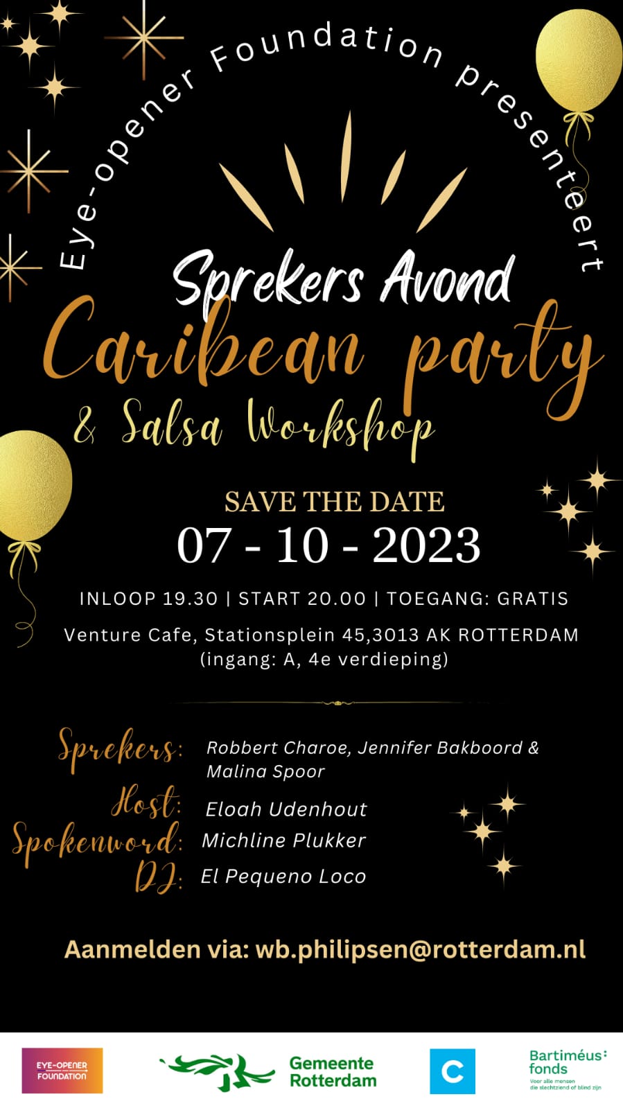 Blinde Liefde voor salsa sprekersavond