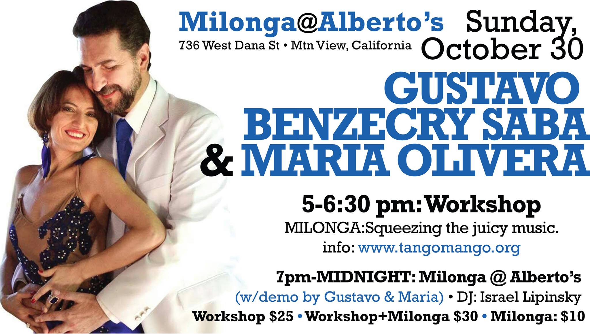 Milonga at Alberto's with DJ Israel Lipinsky, Oct 30th Edition