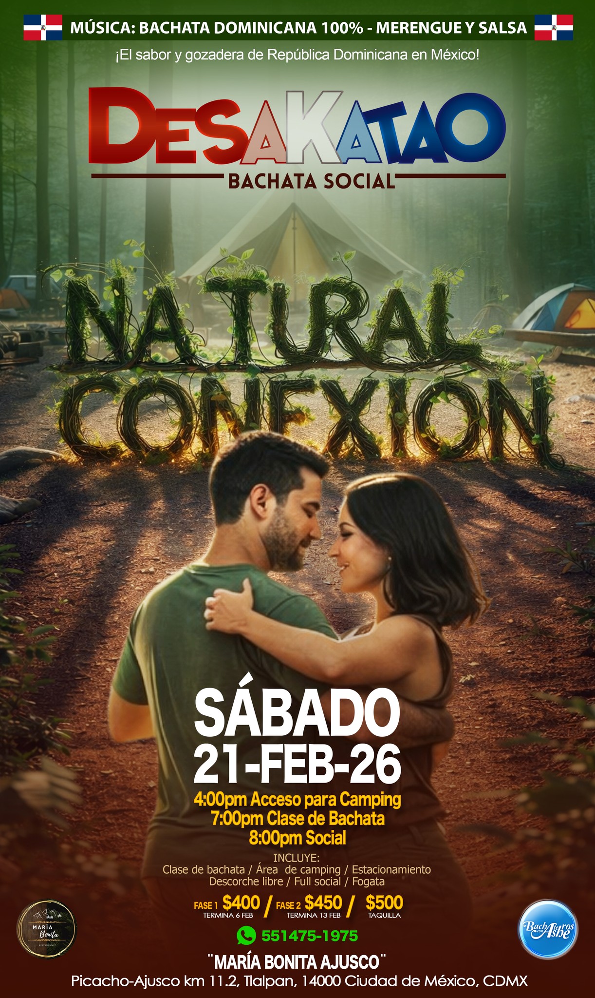 Desakatao Bachata Social - ¨NATURAL CONEXIÓN¨ - 21 de Febrero