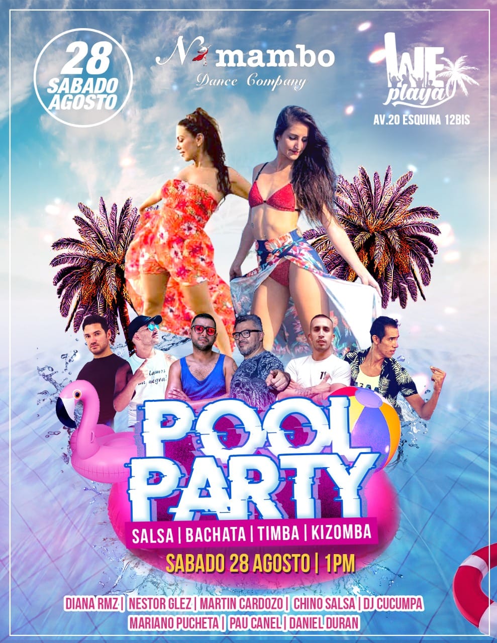 Pool Party Latina Sábado 28 de Agosto