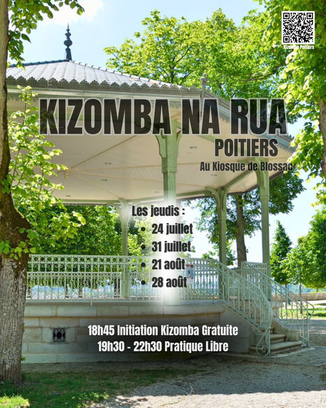 Kizomba Na Rua - Blossac, Poitiers - jeudi 28 août