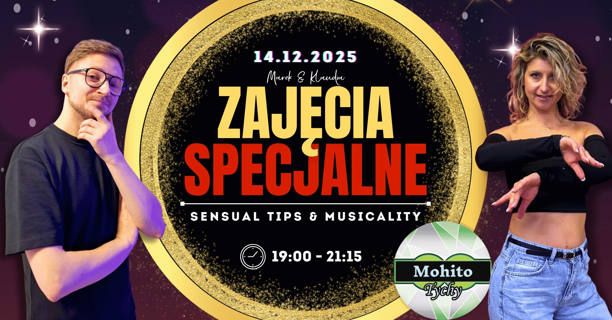 ZAJĘCIA SPECJALNE BACHATA SENSUAL & MUSICALITY Z MARKIEM & KLAUDIĄ W MOHITO TYCHY!