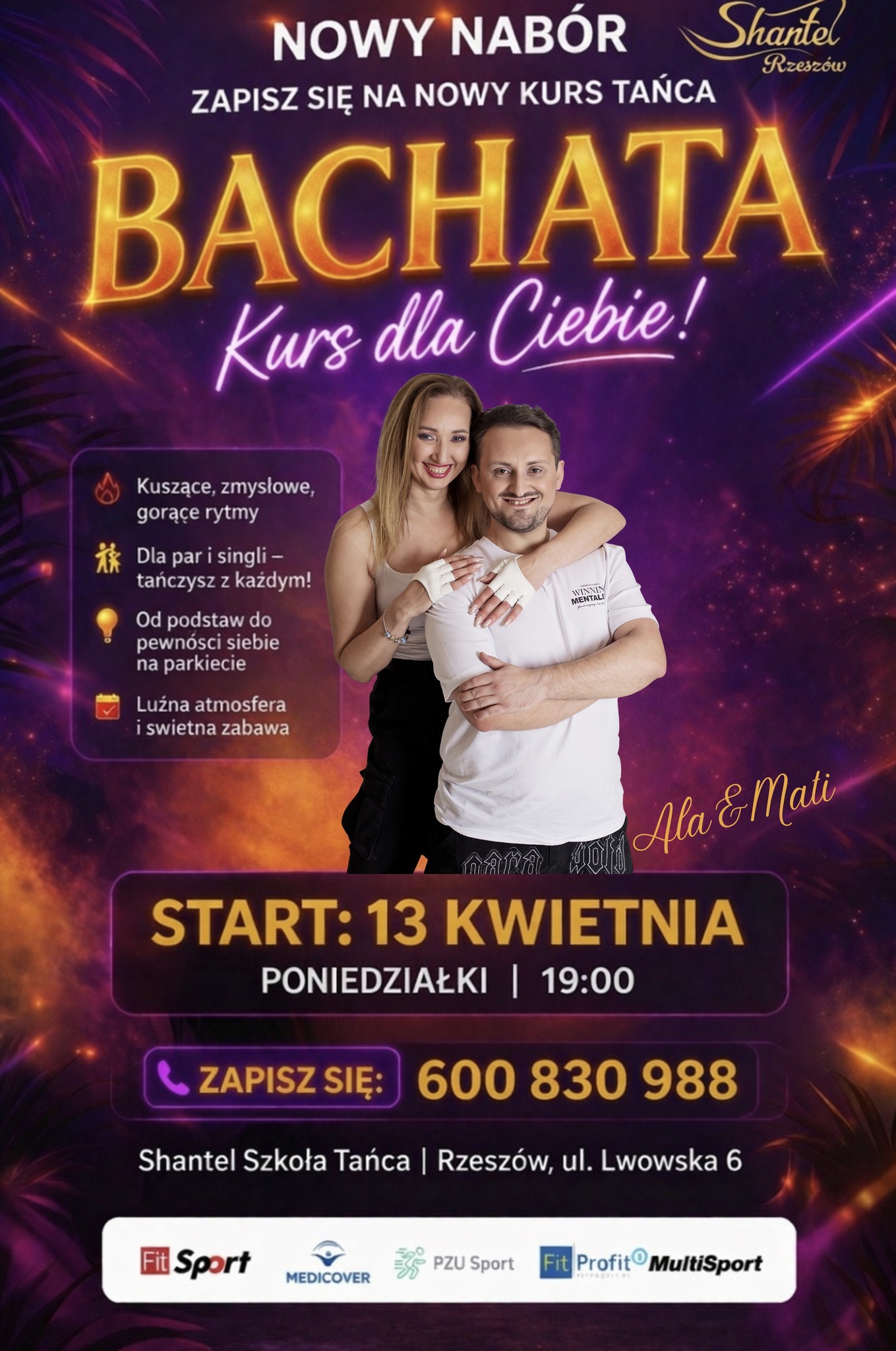 Bachata od podstaw dla dorosłych Shantel Rzeszów