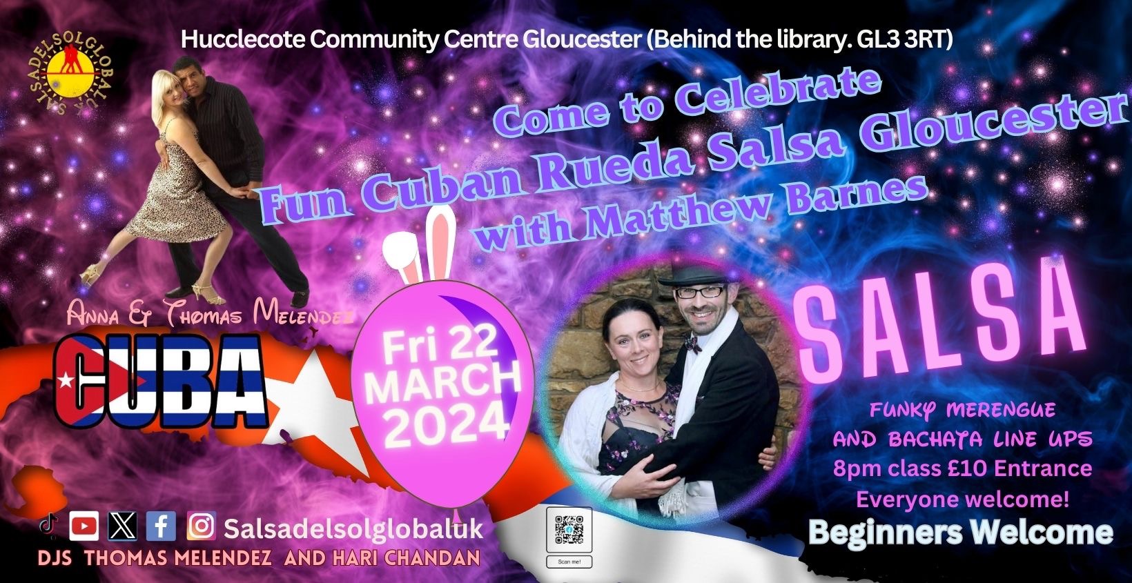 Salsa Cuban Rueda Friday 22 March with Matthew Barnes Agua