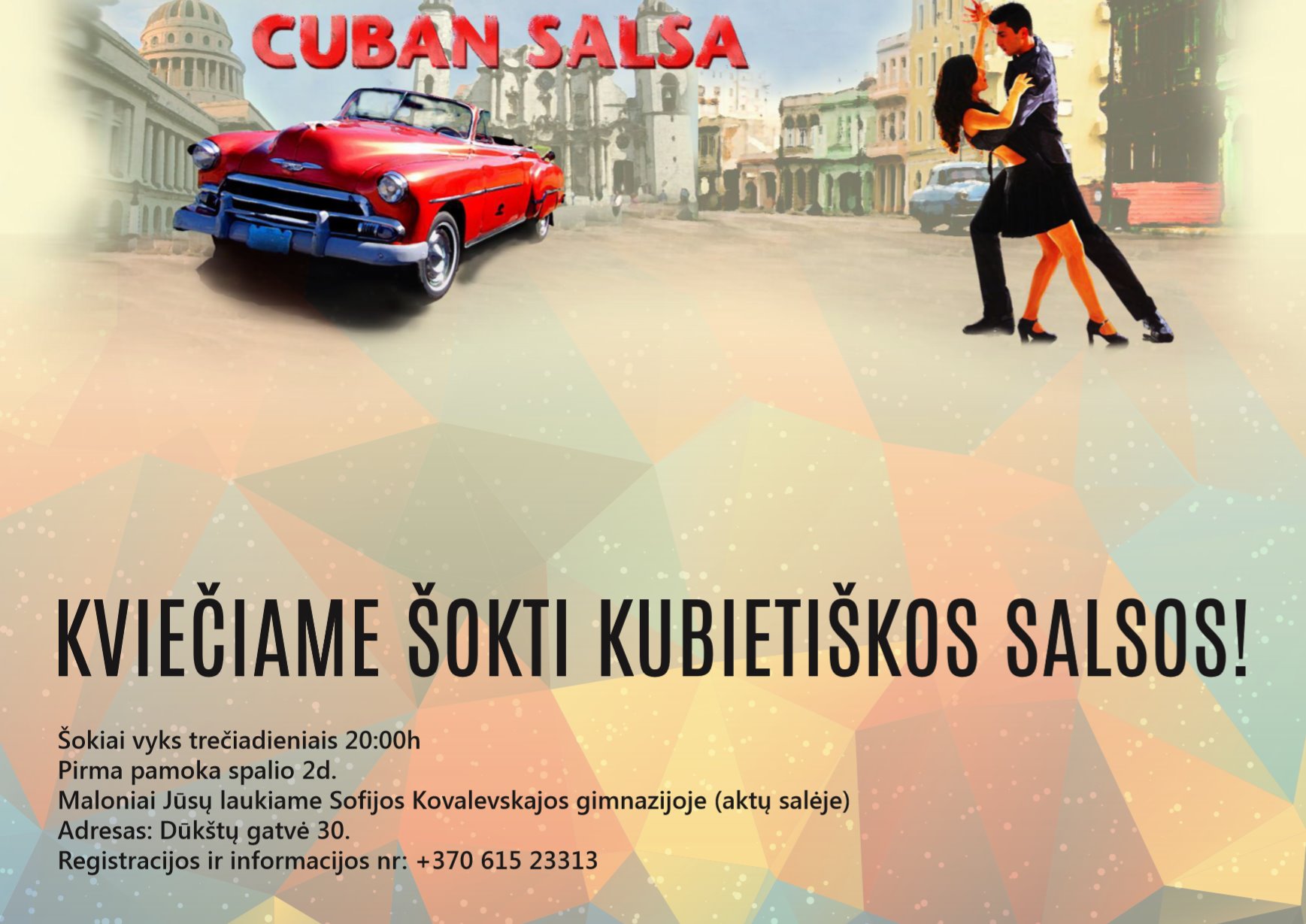 Kubietiškos salsos pamokų startas (pradedantiesiems)