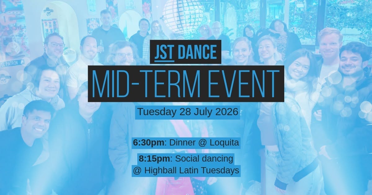 JST Dance: ๐ฎ Mid-term tacos and social event! ๐๐ป๐บ๐ผ