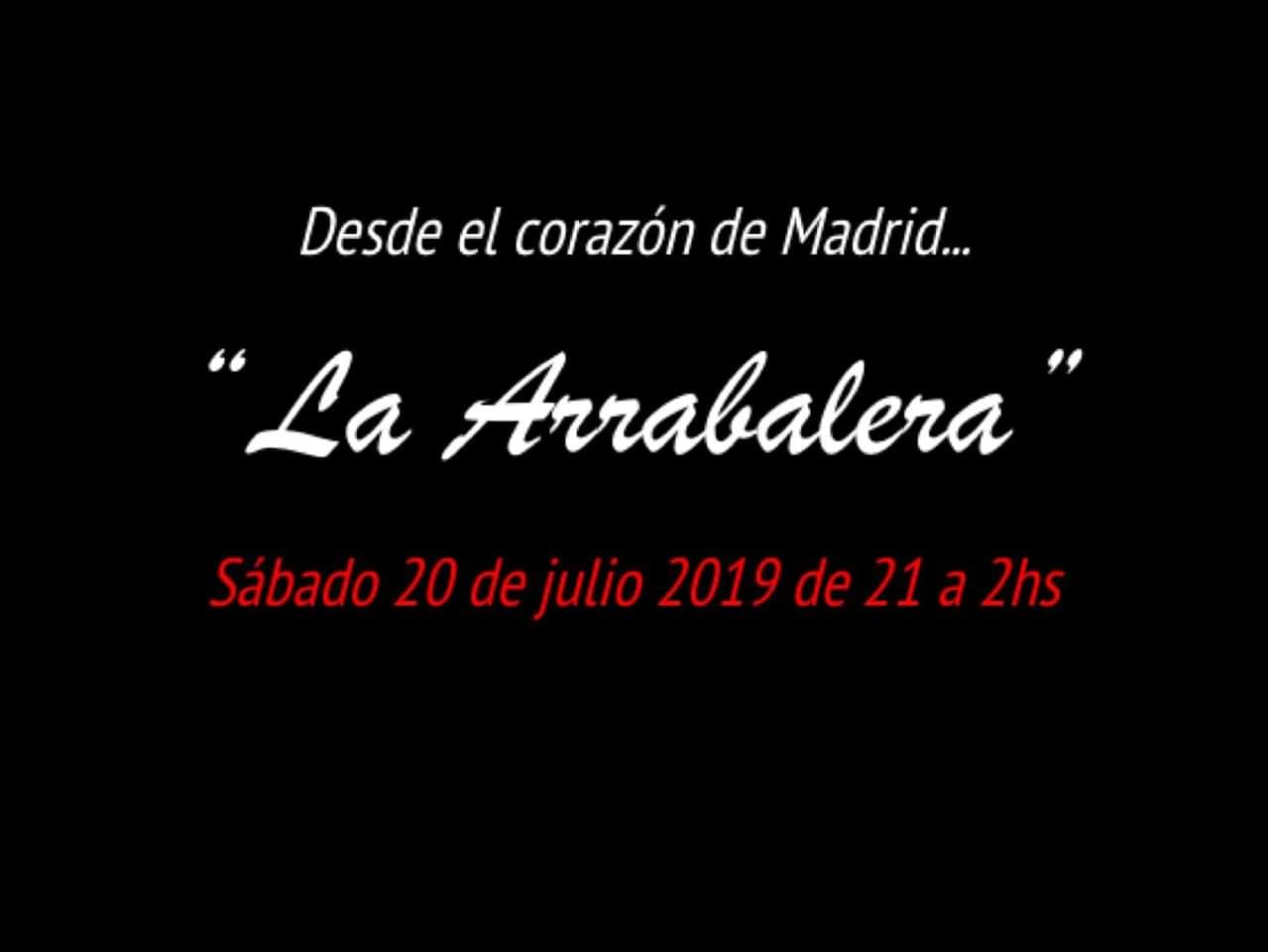 Milonga ¨La Arrabalera¨sábado 20 de julio 2019