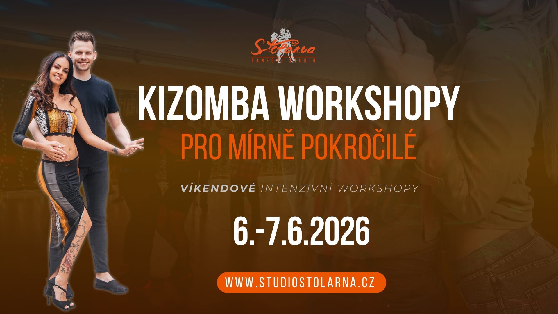 KIZOMBA pro mírně pokročilé - VÍKENDOVÉ WORKSHOPY